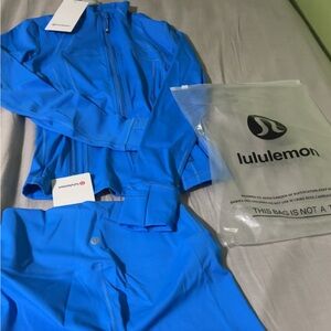 lululemon athletica Blue Leggings and Jacket Set